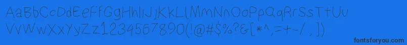 Шрифт Suplexdriverhairline – чёрные шрифты на синем фоне
