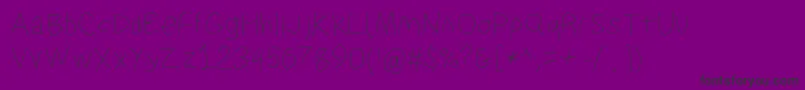 Шрифт Suplexdriverhairline – чёрные шрифты на фиолетовом фоне