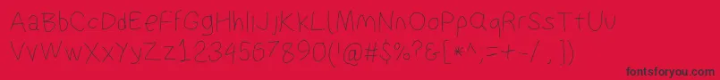 Suplexdriverhairline Font – Black Fonts on Red Background