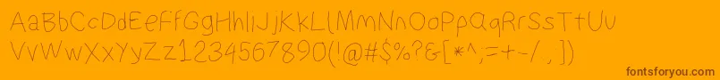 Suplexdriverhairline Font – Brown Fonts on Orange Background