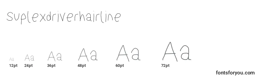 Suplexdriverhairline Font Sizes