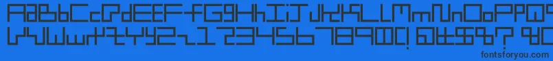 Littleboxes2 Font – Black Fonts on Blue Background