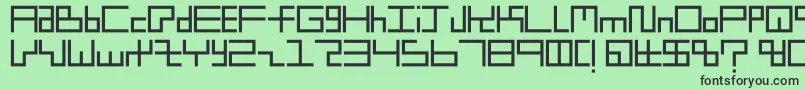フォントLittleboxes2 – 緑の背景に黒い文字