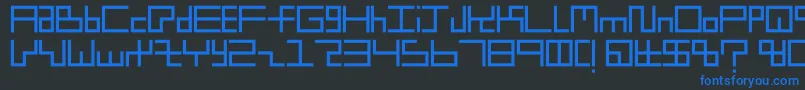 Littleboxes2 Font – Blue Fonts on Black Background