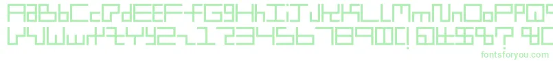 Littleboxes2-Schriftart – Grüne Schriften auf weißem Hintergrund