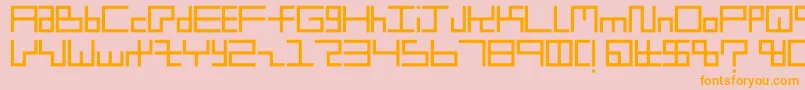 Littleboxes2 Font – Orange Fonts on Pink Background
