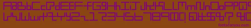 Littleboxes2 Font – Purple Fonts on Brown Background