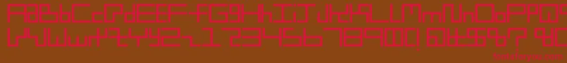 Littleboxes2 Font – Red Fonts on Brown Background