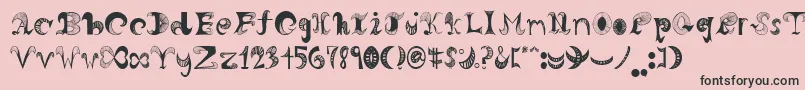 Horn Font – Black Fonts on Pink Background