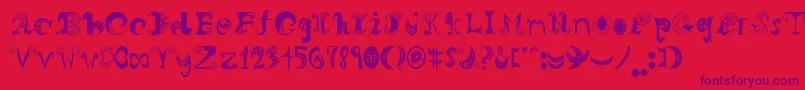 Шрифт Horn – фиолетовые шрифты на красном фоне