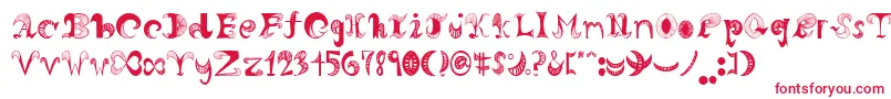 Horn Font – Red Fonts on White Background