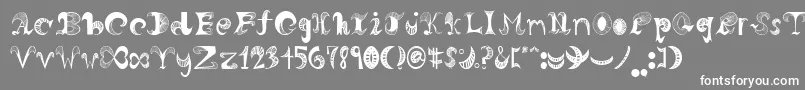 フォントHorn – 灰色の背景に白い文字