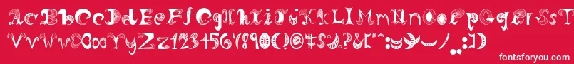 Horn Font – White Fonts on Red Background