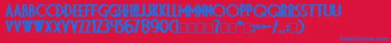 Ds Diploma Art Bold Font – Blue Fonts on Red Background