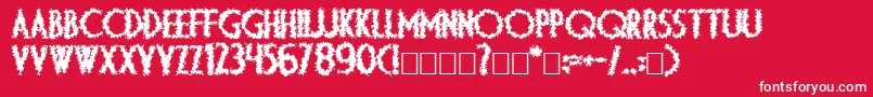 フォントDs Diploma Art Bold – 赤い背景に白い文字