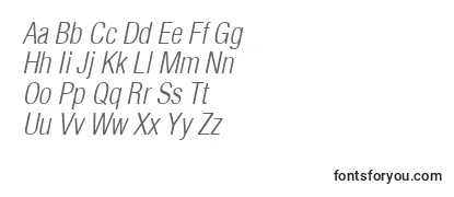 HelveticaLtCondensedLightOblique Font