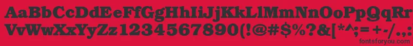 BookBoldRegular Font – Black Fonts on Red Background