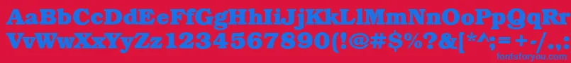 BookBoldRegular Font – Blue Fonts on Red Background