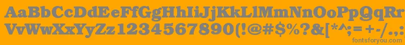 BookBoldRegular Font – Gray Fonts on Orange Background