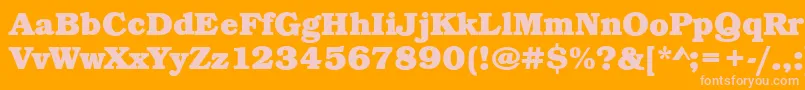 BookBoldRegular Font – Pink Fonts on Orange Background