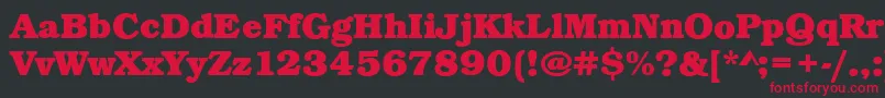 BookBoldRegular Font – Red Fonts on Black Background