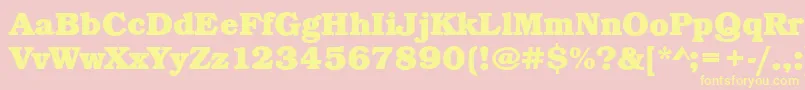 BookBoldRegular Font – Yellow Fonts on Pink Background