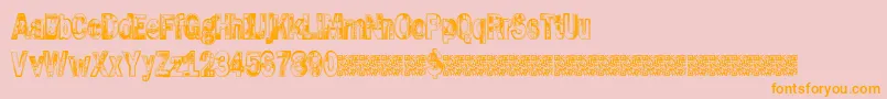 Slotmachine Font – Orange Fonts on Pink Background