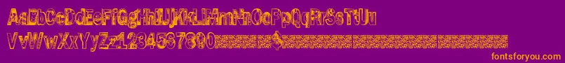 Slotmachine Font – Orange Fonts on Purple Background