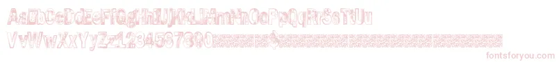 Slotmachine Font – Pink Fonts on White Background