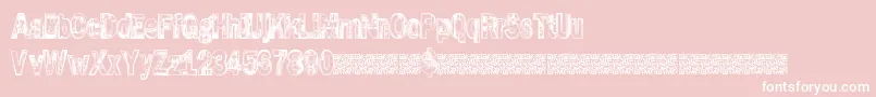 Slotmachine Font – White Fonts on Pink Background