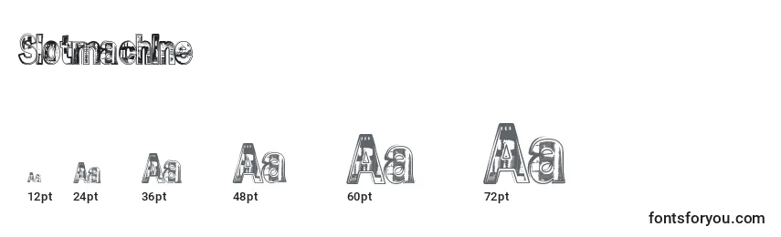 Slotmachine Font Sizes