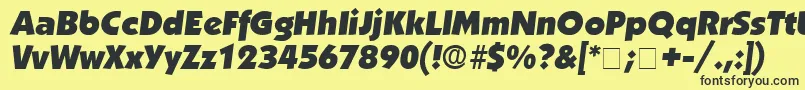 AnakeimDisplaySsiItalic Font – Black Fonts on Yellow Background