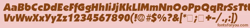 AnakeimDisplaySsiItalic Font – Brown Fonts on Pink Background