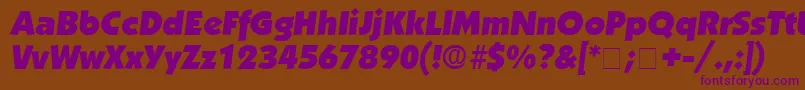 AnakeimDisplaySsiItalic Font – Purple Fonts on Brown Background