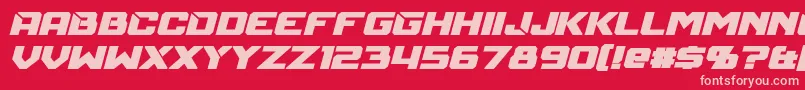 MechfireBoldItalic Font – Pink Fonts on Red Background