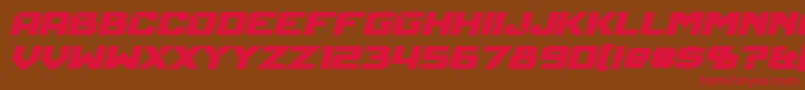 MechfireBoldItalic Font – Red Fonts on Brown Background