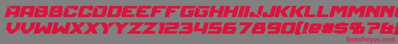 MechfireBoldItalic Font – Red Fonts on Gray Background