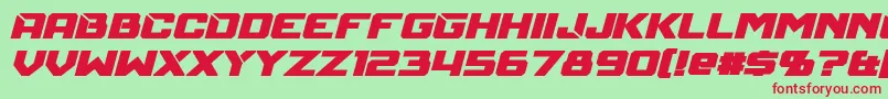 fuente MechfireBoldItalic – Fuentes Rojas Sobre Fondo Verde