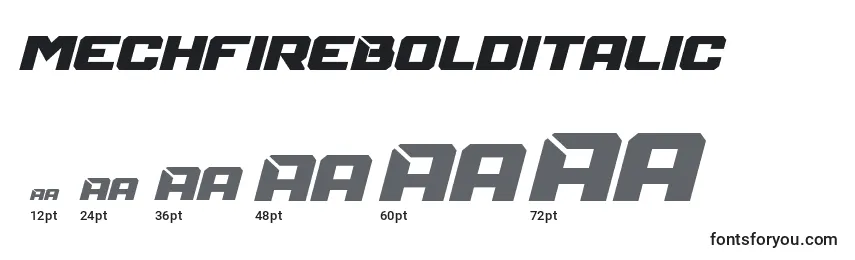 MechfireBoldItalic Font Sizes