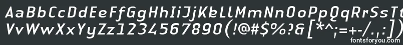 LinotypeAuthenticSansItalic Font – White Fonts on Black Background