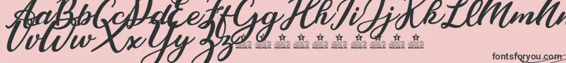 CassandraPersonalUse Font – Black Fonts on Pink Background