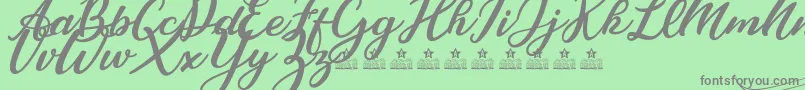 CassandraPersonalUse Font – Gray Fonts on Green Background