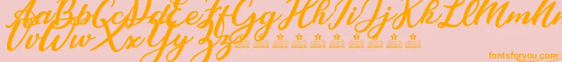 CassandraPersonalUse Font – Orange Fonts on Pink Background