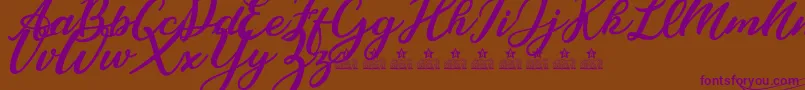 CassandraPersonalUse Font – Purple Fonts on Brown Background