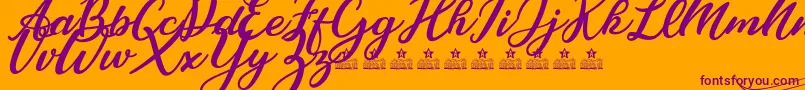 CassandraPersonalUse Font – Purple Fonts on Orange Background