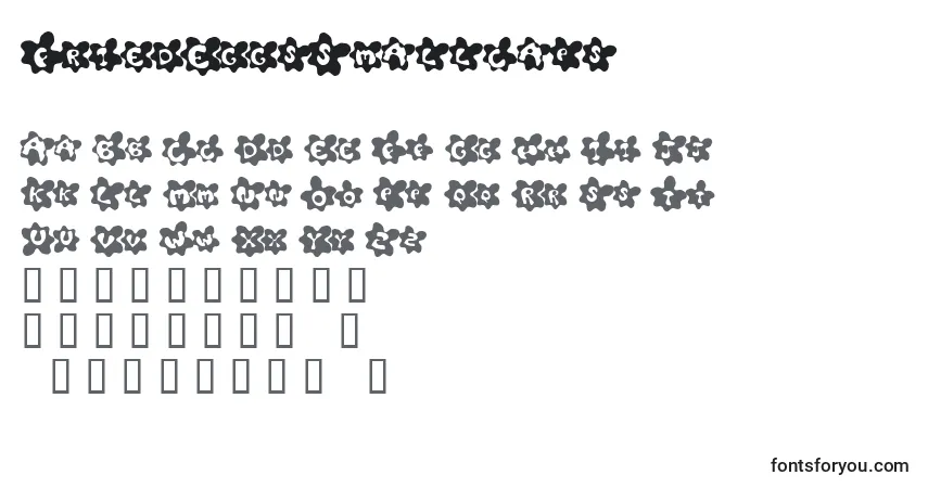 Schriftart FriedEggsSmallcaps – Alphabet, Zahlen, spezielle Symbole