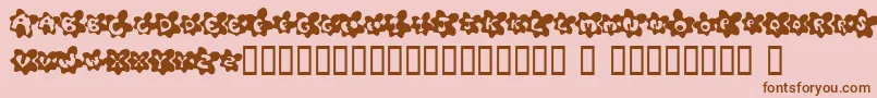 FriedEggsSmallcaps Font – Brown Fonts on Pink Background