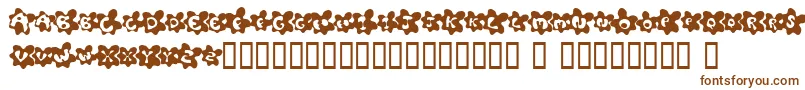 Шрифт FriedEggsSmallcaps – коричневые шрифты на белом фоне