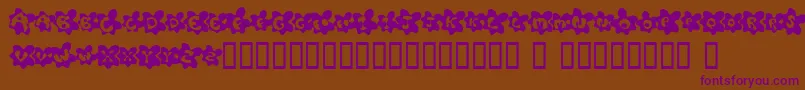 FriedEggsSmallcaps Font – Purple Fonts on Brown Background