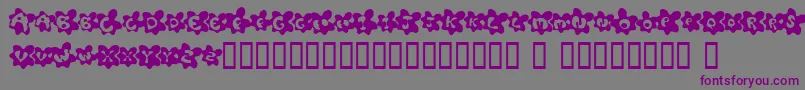 FriedEggsSmallcaps Font – Purple Fonts on Gray Background